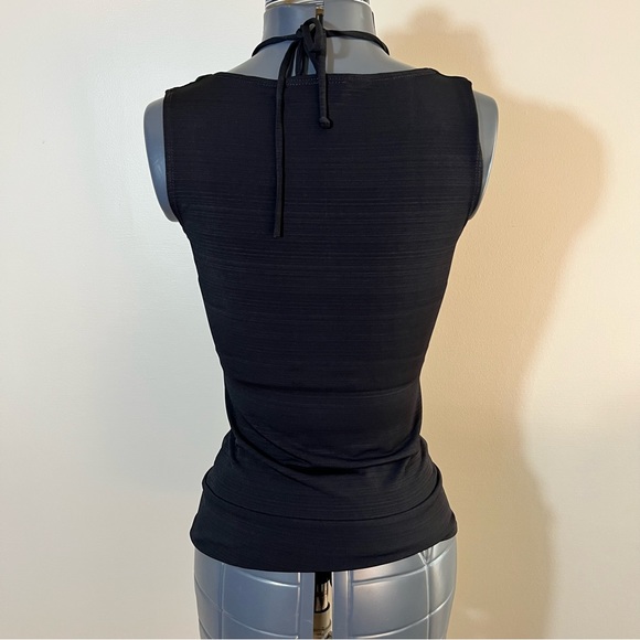 4/$20 BCX Black Halter with Beaded Neck Detail Size S - Picture 5 of 7